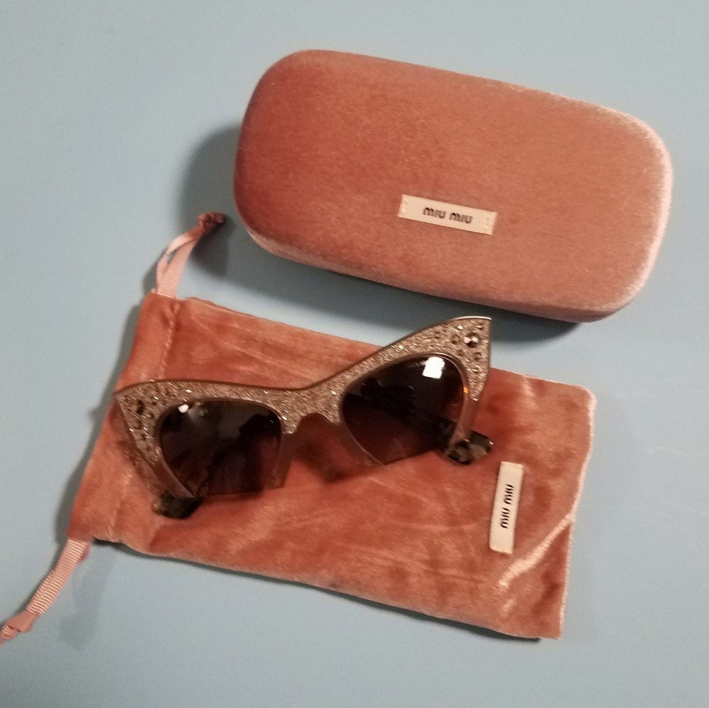 Miu Miu Rasoir Rock Cat Eye Sunglasses - Picture 6 of 8